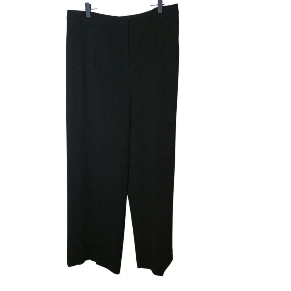 J Crew Essential Wide Leg Pants Womens Size 12 Black Trousers Classic NEW